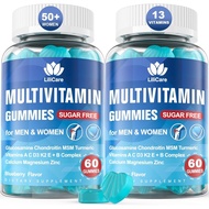Sugar Free Methylated Multivitamin Gummies for Men & Women 50 Plus | with Glucosamine Chondroitin MS