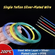 Teflon Silver Plated Wire Single Core Electronic Wire Teflon High Temperature Wire 30 28AWG 0.2 0.5 