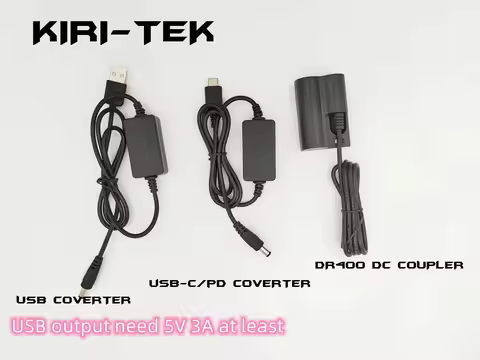 USB/ USB-C Coverter + BP 511 BP511 BP-511 Dummy Battery DR400 ACK-E2 for Canon EOS 5D 10D 20D 20Da 3