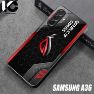 HP Casing SAMSUNG A36 Softcase SAMSUNG A36 Case Glossy Casing Shiny Glass Protector Mobile Phone Acc