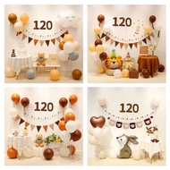 Saliva Collection Set Shipped On Same Day INS Balloon Four Months Birthday Decoration 4 Baby Full Mo