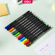 Deli 6/12 Color Pigment Fine Liners Pen Marker Sketching Drawing EQ900
