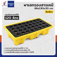 พาเลทรองสารเคมี ป้องกันการหก-ล้น 120L (2ถัง) 68x130x30 ซม. 2BAR-120L