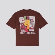 SMILEY JOLLYBEARS BROWN OVERSIZED T-SHIRT