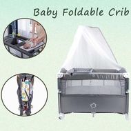 Baby Crib Foldable Baby Bed Removable Crib for Kids Portable Rocker Baby Crib