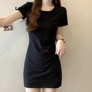 Lovito Casual Dress Plain Basic Dress for Women LNE53275