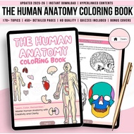 Human Anatomy Coloring Book, Anatomy Study Aid, Body Systems Coloring, Medical Coloring Book, Anatom