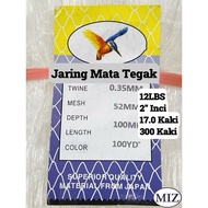 035 x 52MM ( 2 Inci ) x 100MD ( 17 Kaki ) x 91.4MTR Mata Tegak Fishing Net Jaring Tangsi Pukat Jala 