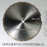 GERGAJI BATU MARMER BEKAS DIAMETER 35 CM STOK TERBATAS DAN Realpicture