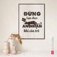 [Office Slogan Painting] Motivational painting SAN-TR54: Don't choose comfort when you're young