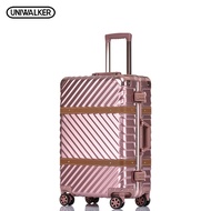 Uniwalker Retroเคสมือถืออะลูมิเนียมกระเป๋าลากTSAกุญแจล็อคกระเป๋าล้อสากลเคสมือถืออะลูมิเนียมกระเป๋าเด