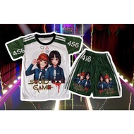 SQUID GAME Set !!️Shirt + Shorts AEIOU Children's 456 Shipping Every Day Baby