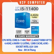 Intel Core i5-11400 TRAY CPU (12M Cache, 2.60 GHz up to 4.40 GHz, 6C12T, Socket 1200) -