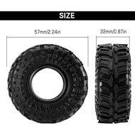 Tayar INJORA 1.0" HAMROK 57 * 22mm untuk 1/18 1/24 TRX4M SCX24 RC Crawlers (T1027)