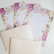 Letter Envelope handmade custom Letter paper/s, 3 sets