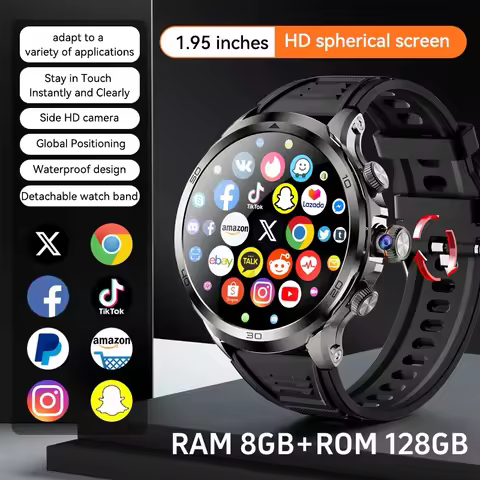 Original H19 Smart Watch Android 10.0 Smartwatch With 190° Rotary Camera GPS WIFI 1.95inch Larger Am