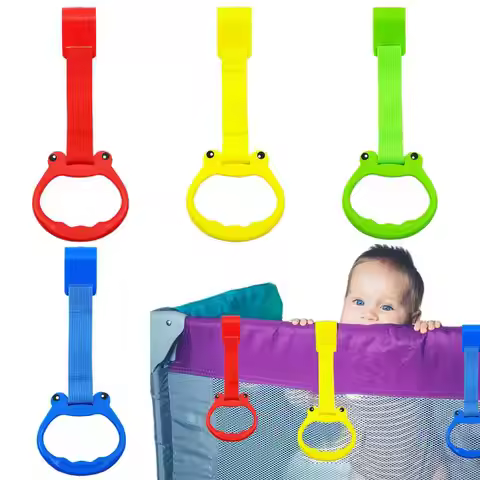 4pcs Baby Crib Hooks Baby Crib Pull Ring Baby Balance Training Hanging Ring Walking Exercises Assist