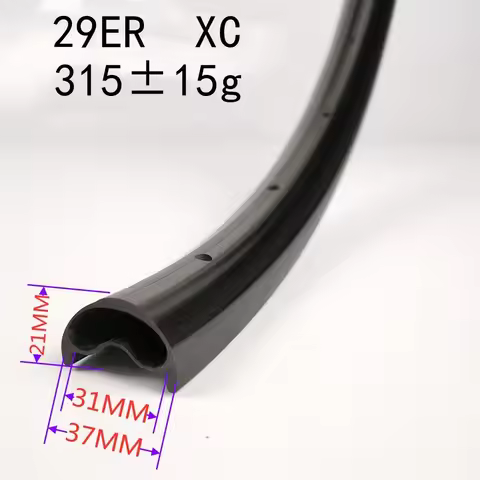 29er XC 37mm Width 21mm 315g Depth Keel Reinforcement Asymmetry Carbon MTB Mountain Bike Tubeless Ri
