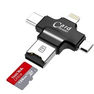Đầu đọc thẻ đa năng 4 in 1(OTG USB TYPE - C IOS) dùng cho iOS - Android - PC- Macbook