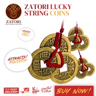 Zatori Lucky String Coins, coin, lucky coin, red string, lucky fortune, lucky, charm, lucky charm
