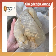Original rough white quartz stone for home decoration, high energy purification 17cm, weight 1.8kg (