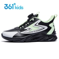 361 Degree Kids Boys' Leather-Upper Knob-Detail Sneakers Children's Waterproof Lightweight Running S