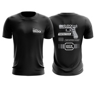 DR TACTICAL Dr Tactical T shirt baju taktikal silkscreen printed microfiber jersey TEAM GLOCK