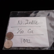Nederlandsch Indie Coin - 1/10 Gulden - 1942 - Setengah Abad Lebih!