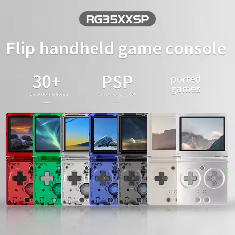 Anbernic RG35XXSP Retro Flip Handheld Game Console 3.5" IPS Screen Linux H700 Video Game Player Supp