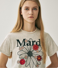 2025ใหม่ MARDI MERCREDI SLIM เสื้อยืด FLOWERMARDI BLOSSOM