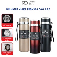 BOTTLE SPORT Thermos BOTTLE with Tea Filter Lid 316 Stainless Steel Core Keeps Heat 4-8t Capacity 10