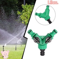 LILAC Pipe Adapter, 2 Way With Switch Garden Water Pipe Connectors, Durable Plastic Valve Y Shape Three Way Plastic Valve