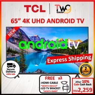 [2 GIFT] TCL 50" 55" 58" 65"  Inch 4K UHD HDR Android AI GOOGLE LED TV 50P635 55P61K 58P635 65P635 C