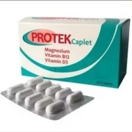 PROTEK Caplet – Magnesium, Vitamin D3 & Vitamin B12 Supplement