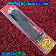 RCB SPOKE / LIDI / RANTING BLACK RACING BOY 150 / 155 / 157 / 163 / 168 / 172 / 180 / 184 X 9