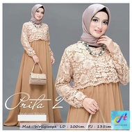 gamis 2023 modern lebaran mewah baju muslim brukat terbaru kondangan