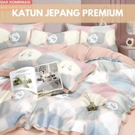 KATUN Osaze Premium Japanese Cotton Bed Sheet Set Children's Motif Queen Size 160x200 King 180x200 E