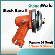 Mesin Rumput Gear Case SQ5.3/26mm Silver BG328/T328 Brush Cutter Gear Case Silver