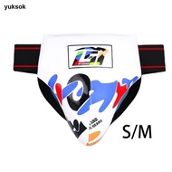 yuksok PU Leather Kids Groin Guard Sparring Protection Equipment for Boxing Muay Thai Kickboxing Wor