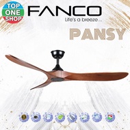 FANCO PANSY 60 INCHES DC MOTOR SOLID WOOD CEILING FAN