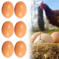 6 Pcs Wooden Fake Eggs Simulation Laying Hen House Fake Eggs Farm Animal Supplies Children's Toys Pa
