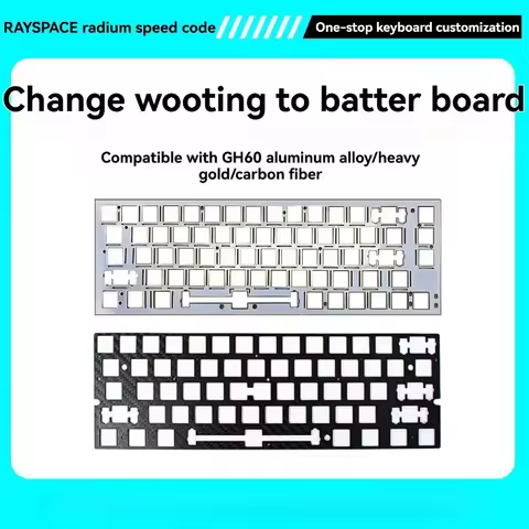 GH60 Positioning Plate Custom FR4 Immersion Gold CF Mad60 Wooting 60 He+ Positioning Plate for Mecha