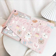 เคสป้องกัน iPad Gen11 gen10 Air7 Air6 ลายลูกสุนัขสุดน่ารัก แผงด้านหลังอะคริลิกพร้อมช่องใส่ปากกา