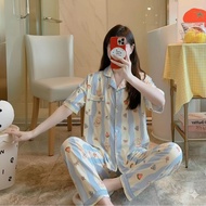 LEISURE WEAR|Women's short-sleeved pajamas with beautiful motifs