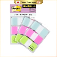 Post-it Film Sticky Notes Index Tabs Multi-color 40x18mm 10 Sheets 3 Pads