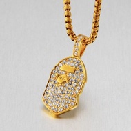 new original Bape Ins European And American Fashion Brand Necklace Mens Hip-hop Personality Cool Lit