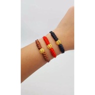 Natural Gold Ball Bracelet with rope/ Natural Gold Ball Bracelet rate 375