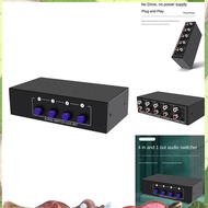 AUX Audio Switcher 4 in 1 Out Stereo Audio  4X1 3.5mm Aux L/R  Audio Switch Box Analog Audio , A Eas