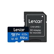 Lexar 雷克沙 633x microSDXC UHS - I A2 U3 512G記憶卡