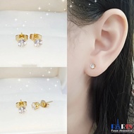Perhiasan Paris Anting Tusuk Giwang Mata Berlian Titanium